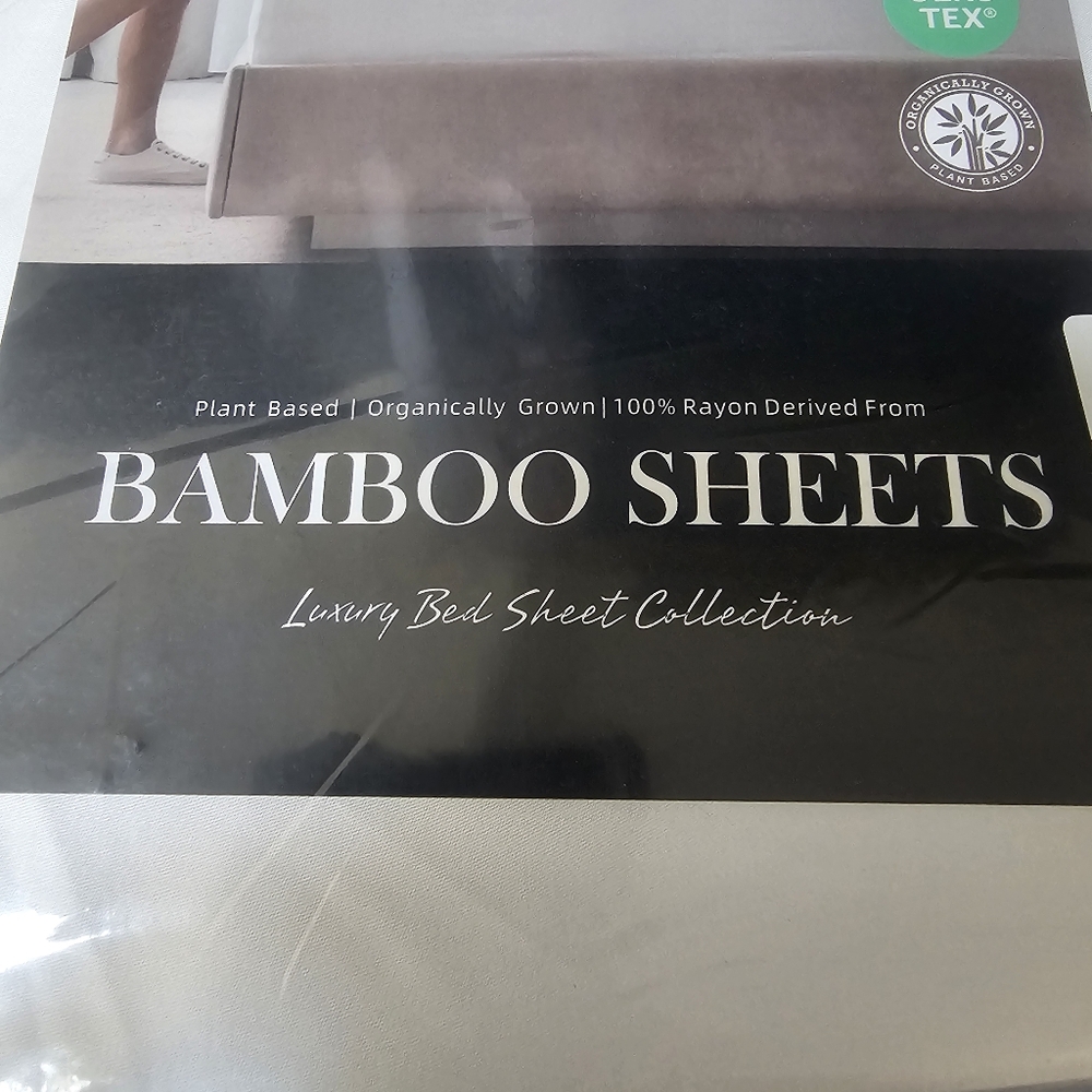 NIB Bamboo Sheet set 4 Pieces Queen White Deep Pockets - Picture 13 of 13